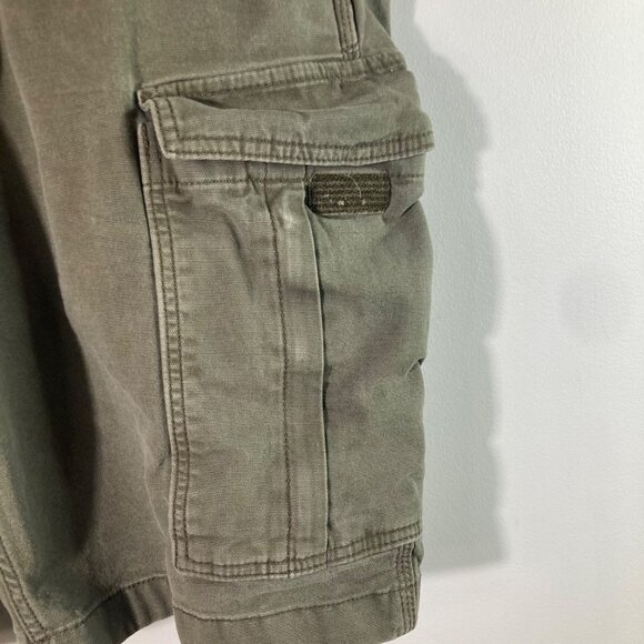 Mens Carhartt Relaxed Fit Cargo Shorts Green 32 Cotton Elastane 103542 217 - Picture 3 of 7